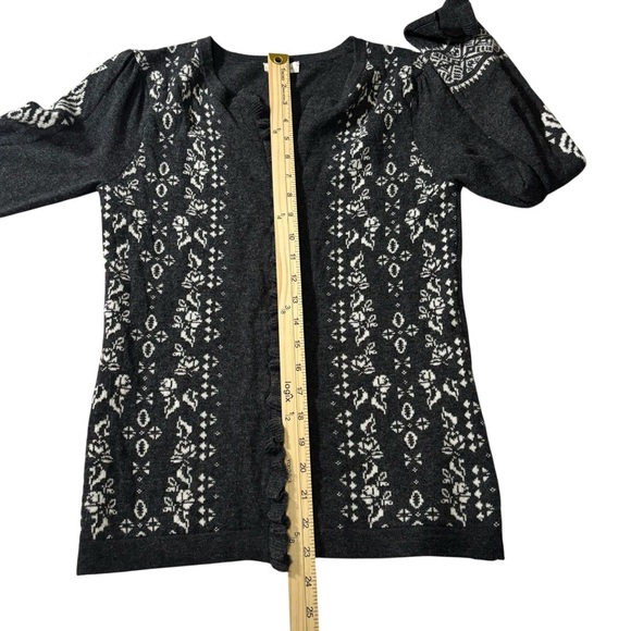 Sundance Anya Nordic Fair Isle Wool Blend Sweater Cardigan Full Zip Size Small - Picture 12 of 16